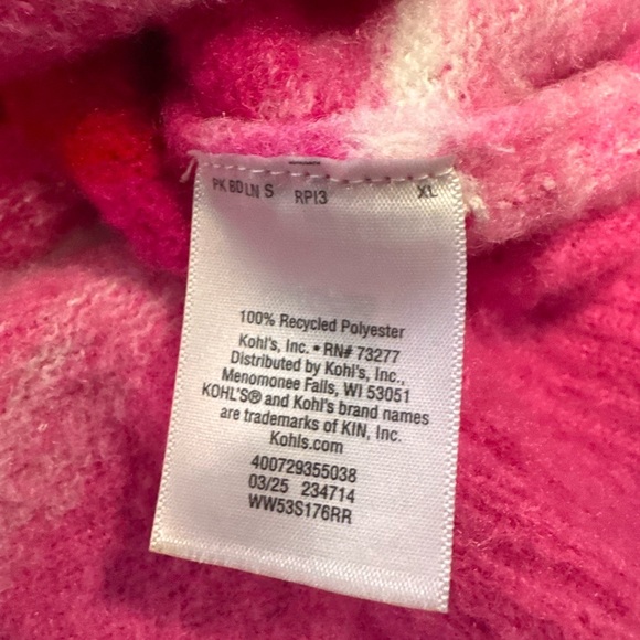 Nine West Vibrant Red and Pink Striped Turtleneck Sweater - Picture 5 of 5